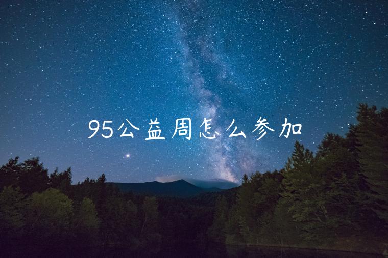 95公益周怎么參加